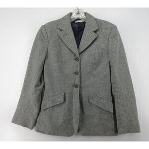 VINTAGE Harry Hall Blazer Small Wool Equestrian Riding Houndstooth